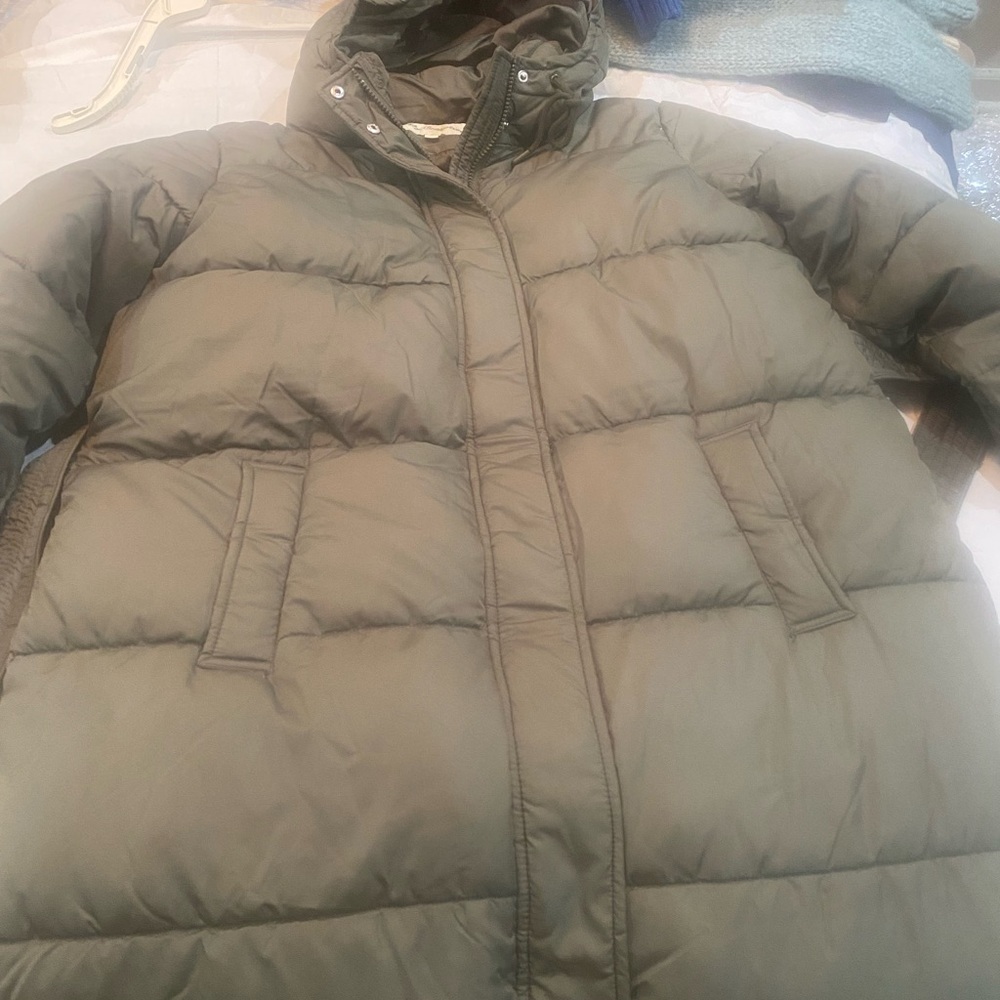 Women’s long coat olive